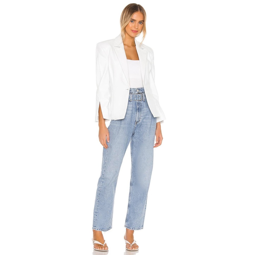 LAMARQUE Betty Blazer Jacket White Leather